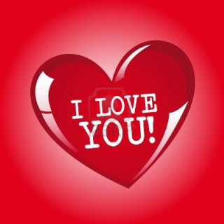 Red heart love you japanese - a red heart free wallpaper
