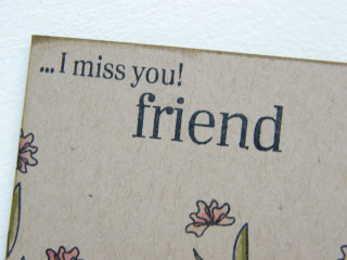 Flowers card i miss you - paper texture free wallpaper