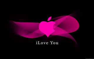 Pink apple heart i love - a heart free wallpaper