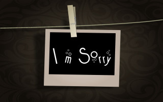 Black white photo clothesline tag - sorry free wallpaper