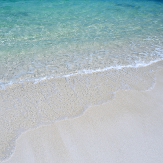Beach surfboard water person walking - impressionist free wallpaper