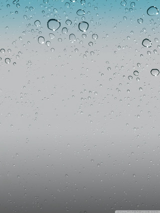 Window water drops blue sky 5 - a white border free wallpaper