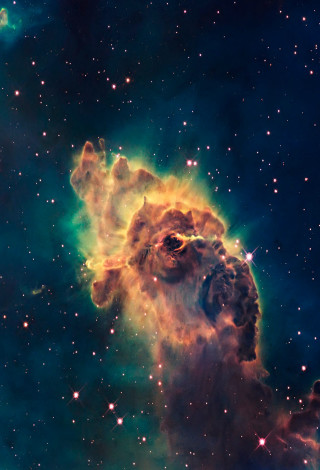 Large star cluster bright green - a large star cluster in the sky free wallpaper