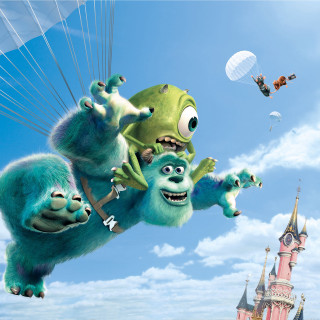 Cartoon character flying castle monsters - a cartoon character free wallpaper