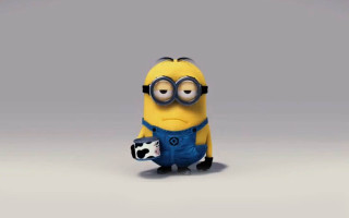 Minion stuffed animal toy holding - cute free wallpaper