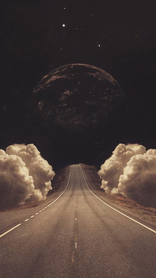 Long road clouds planet sky - a long road free wallpaper
