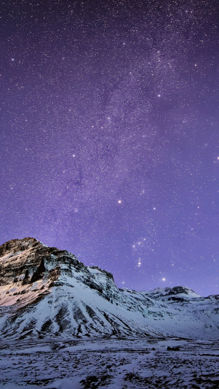 Mountain purple sky stars clouds 2 - the sky above free wallpaper