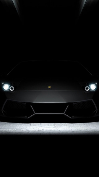 Black sports car dark room 10 - dark free wallpaper