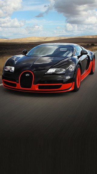 Bugatti road sky background clouds - a road free wallpaper