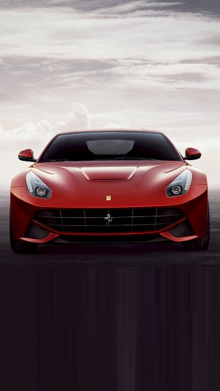 Red sports car field cloudy - a red sports car free wallpaper