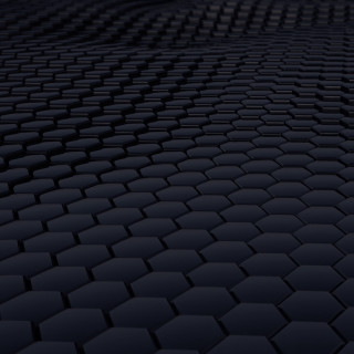 Black background hexagonal tiles pattern - beeple free wallpaper