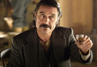Man holding wine glass surprised - american realism free wallpaper