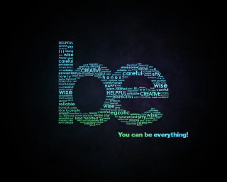 Black background green white text 4 - text free wallpaper