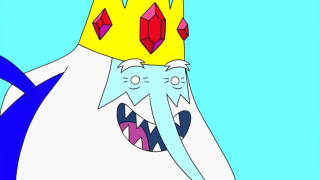 Cartoon character crown shark face - ice free wallpaper