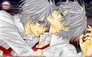 Anime couple hugging eyes closed - gothic art free wallpaper for desktop