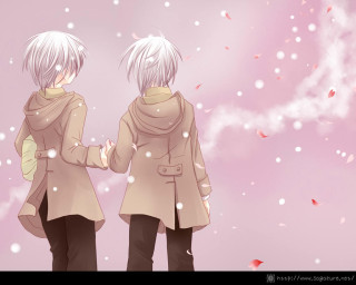 Two people pink sky snow - two person free wallpaper