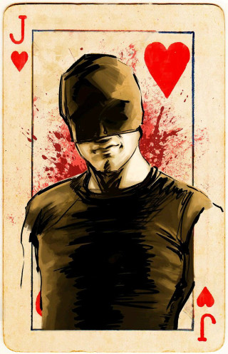 Man black shirt red heart - a red heart free wallpaper