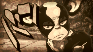 Cartoon character mask knife serious - holding free wallpaper