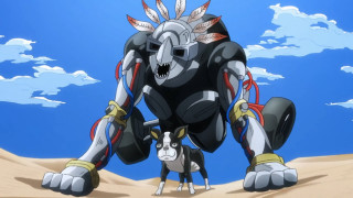 Large robot small dog desert - adam manyoki free wallpaper