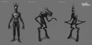 Alien poses knife incoherent concept - leg free wallpaper