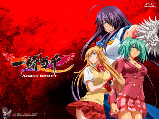 Anime characters red background standing 2 - excessivism free wallpaper