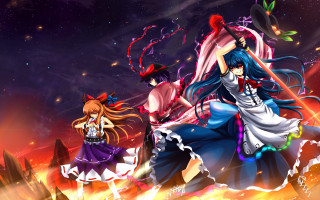 Anime characters sky background stars 2 - madhouse free wallpaper