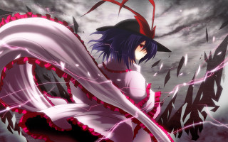 Woman costume hat sword bird - anime art free wallpaper