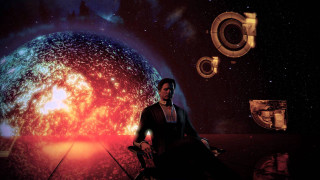 Man bike planet picture star - mass effect free wallpaper