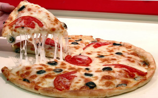 Person taking slice pizza white - a pizza free wallpaper