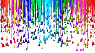 Multicolored background paint drops falling - analytical art free wallpaper
