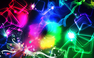 Colorful abstract background flower star - volumetric free wallpaper