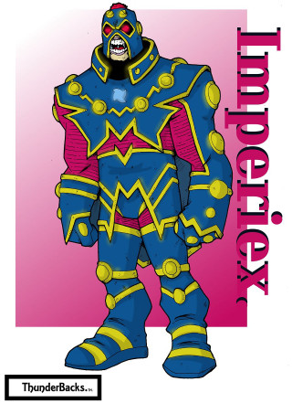 Cartoon character blue suit yellow - a pink border free wallpaper