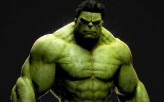 Muscular orc man topless green - weta digital free wallpaper