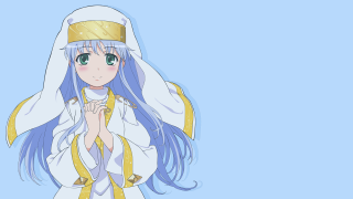 Blue hair white dress crown - blue hair free wallpaper