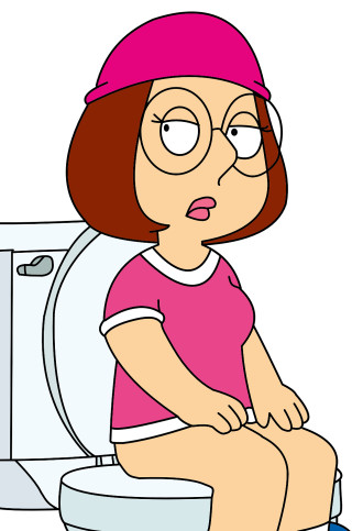 Cartoon girl toilet surprised pink - look free wallpaper