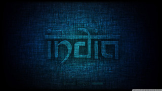 Dark blue background stylized logo 2 - blender and photoshop free wallpaper