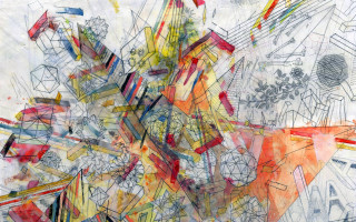 Colored lines shapes painting artwork - many free wallpaper