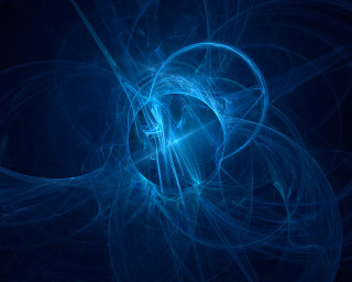 Blue abstract hologram magic circle - abstract illusionism free wallpaper