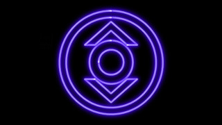 Neon blue circle black background - altichiero free wallpaper