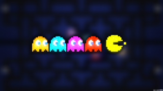 Pacman pixel art row word - chris labrooy free wallpaper for desktop