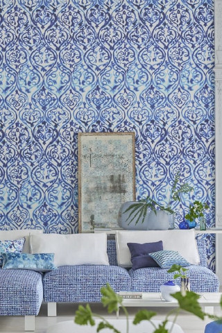 Living room couch painting plant - maximalism free wallpaper