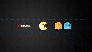 Black background pacman moon vector - anton fadeev free wallpaper