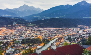 City mountains river night lights - heidelberg school free wallpaper