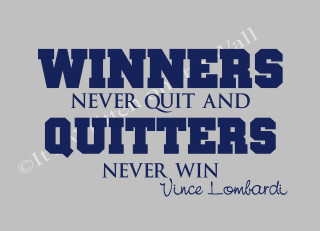 Winners never quitters win twice - inspirational free wallpaper