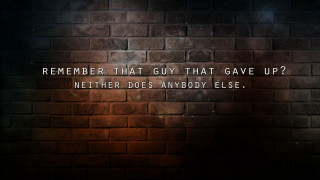 Brick wall quote written on - a photo free wallpaper