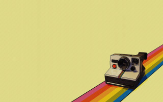 Polaroid camera rainbow paper camera - chris labrooy free wallpaper