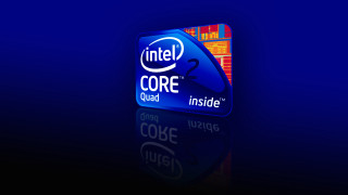 Blue intel core logo reflection 2 - a reflection free wallpaper