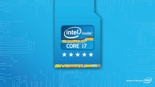 Intel processor blue background white - white dot free wallpaper