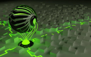 Green black object background lines - ball free wallpaper