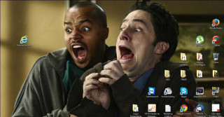 Screaming men computer windows clock - esao free wallpaper